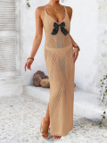 Women's Holidays Lace-Up Slit Sexy Lace Strap Beach Maxi Dress