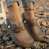 Summer Women's Platform Clogs Soft Sole Waterproof Quick-Dry Non-Slip Closed Toe Jelly Shoes