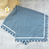 Women Striped Plaid Print Sexy Skirt Swimwear Two-Piece Swimwear