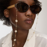 Women's Pearl Flower Eyeglass Chain Anti-Slip Glasses Holder & Mask Chain