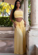 Women Summer Sexy Strapless Top and Ribbon Pleated Skirt Two-Piece Set