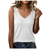 Women Spring/Summer V-Neck Knitting Top