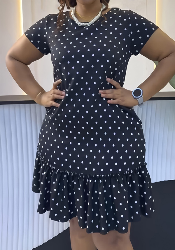 Women Casual Round Neck Printed Dress