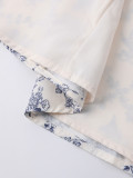 Women Print Summer Sexy Backless Lace-Up Strap Dress