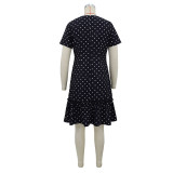 Women Casual Round Neck Printed Dress