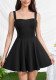 Women Summer Sexy Backless Lace-Up Patchwork Strap Dress