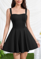 Women Summer Sexy Backless Lace-Up Patchwork Strap Dress Women Summer Sexy Backless Lace-Up Patchwork Strap Dress