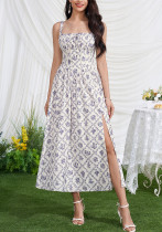 Women Print Summer Sexy Backless Lace-Up Strap Dress Women Print Summer Sexy Backless Lace-Up Strap Dress