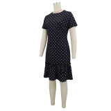 Women Casual Round Neck Printed Dress