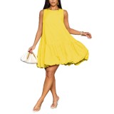 Women French Summer Sleeveless Tulip Dress