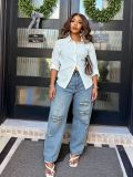 Women Ripped Distressed Denim Pants