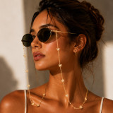 Women's Rhinestone Butterfly Eyeglass Chain Anti-Slip Anti-Lost Metal Glasses Chain