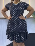 Women Casual Round Neck Printed Dress