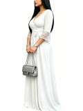 Women Lace Cuff Dress