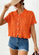 Women Hollow-Out Machine-Knitted Heart Print Jacquard Beach Short Cover-Up Top