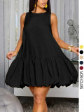 Women French Summer Sleeveless Tulip Dress