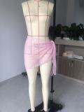 Women Sequin Shawl Wrap Skirt Bikini Cover-Up Mesh Beach Skirt