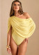 Women Sexy Pleated Slash Shoulder Jumpsuit
