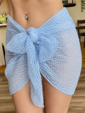 Women Sequin Shawl Wrap Skirt Bikini Cover-Up Mesh Beach Skirt