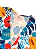 Women Short-Sleeve V-Neck Summer Printed Dress