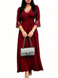 Women Lace V-Neck Dress