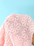 Women's Holidays Floral Embroidery Bikini Beach Skirt Three-Piece Swimsuit