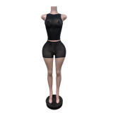 Women's Sun Protection Cami Shorts High Stretch Slim Fit Two-Piece Set