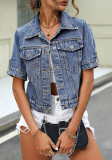 Women's Short Sleeve Denim Jacket