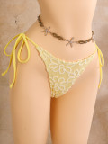 Women's Holidays Floral Embroidery Bikini Beach Skirt Three-Piece Swimsuit
