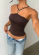 Women's Summer Fashion Chic Sleeveless Strap Tight Fitting Slim Fit Vest