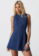 Women's Sleeveless Low Back Denim Dress