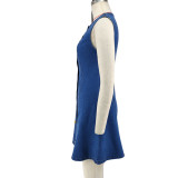 Women's Fashion Sleeveless A-line Denim Dress