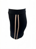 Women's Summer Patchwork Asymmetric Short Sleeve Top and Tight Fitting Shorts Two-Piece Set