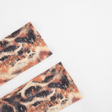 Women Printed Strapless Top with Sleeves and Three-Piece Pants