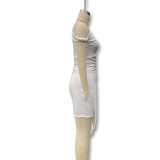 Women summer Slash Shoulder sexy hollowed-out tie-up Knot Bodycon dress