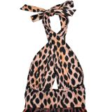 Women Polka Dot Print Halter Neck Wide-Leg Jumpsuit