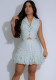 Women Turndown Collar Striped Sleeveless Vest and Tulip Skirt Two-Piece Set