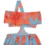 Women Sexy Beach Print Dress