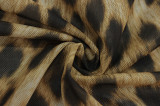 Women Sexy V-neck Camisole Leopard Print Dress