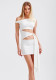 Women summer Slash Shoulder sexy hollowed-out tie-up Knot Bodycon dress