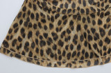 Women Sexy V-neck Camisole Leopard Print Dress