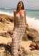 Women sexy hollowed-out sleeveless knitting beach dress