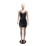 Women Beaded Sexy Camisole Dress