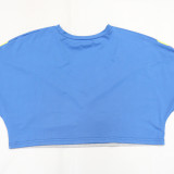 Women Casual Color Block Round Neck Top and Pant Two-Piece Set