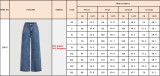 Women's High Waist Fashion Rhinestone Long Denim Jeans