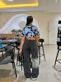 Streetwear Ripped Patched Straight Denim Pants