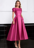 Satin Chic Slim Fit Long Evening Formal Gown Dress（Processing time need 3-6 days）