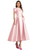 Satin Chic Slim Fit Long Evening Formal Gown Dress（Processing time need 3-6 days）