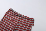 Women's Summer Sexy Slim Fit Striped Cami Top and Shorts Set