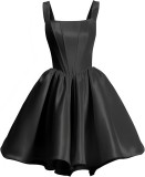 Solid Color Chic Slim Fit Short Strap Evening Dress（Processing time need 3-6 days）